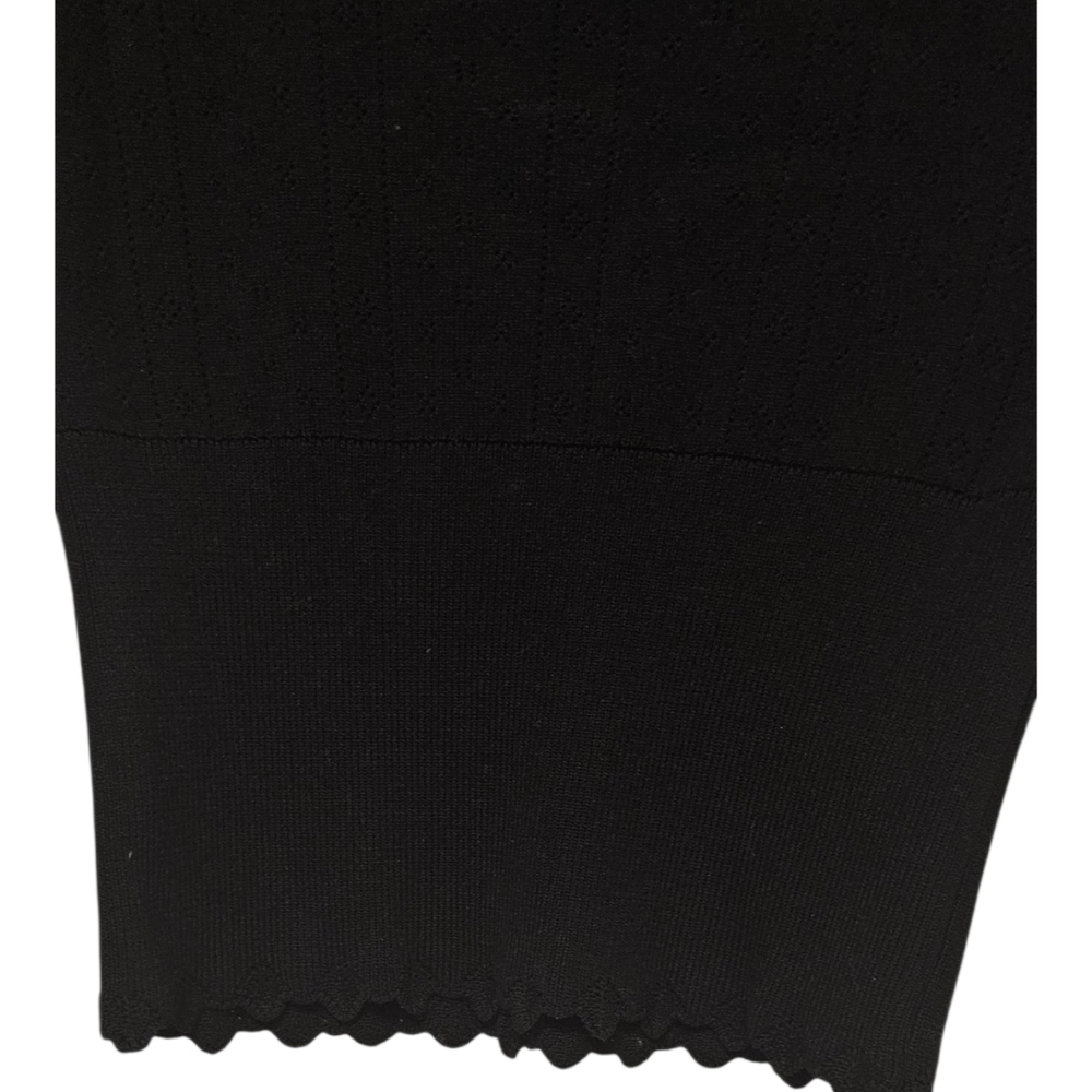 Zara Black Scallop Edge Knit Top - Picture 4 of 8
